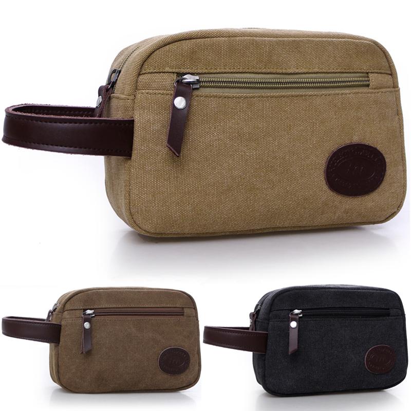 Nam Mới Clutch Canvas Túi Clutch Nam Thời Trang Hàn Quốc Túi Cầm Tay Dung Tích Lớn Đồng Xu Chìa Khóa Túi