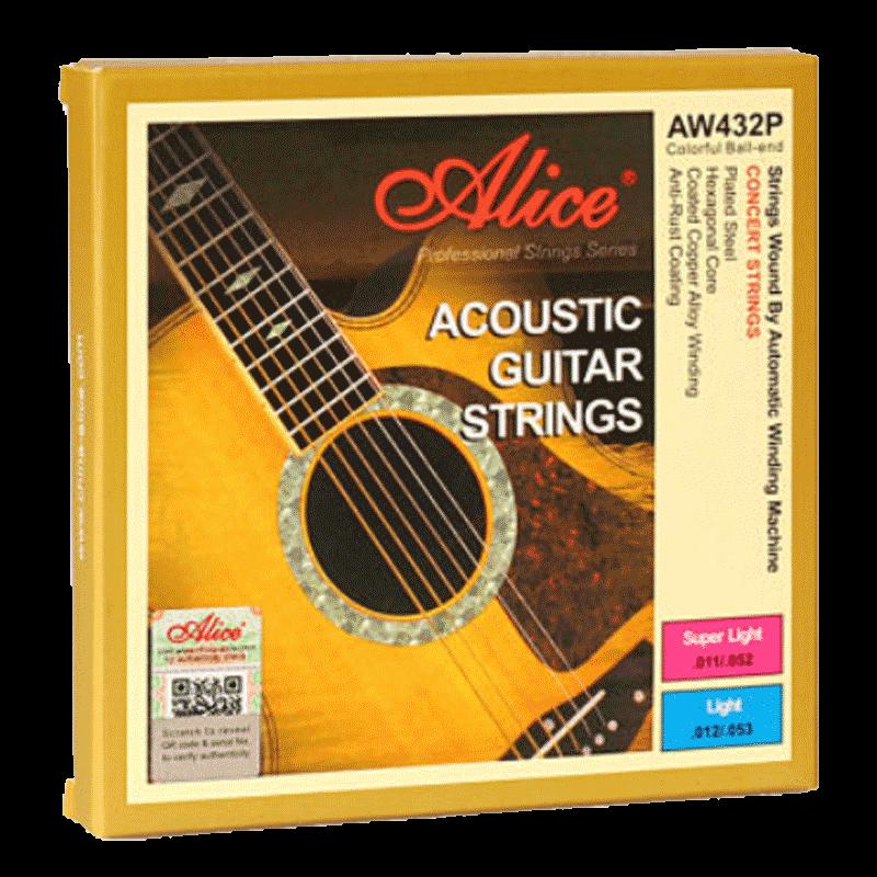 Alice dây đàn guitar AW436 432 dân gian dây đàn guitar acoustic alice phụ kiện đường màu đen 6 miếng một hoặc ba bộ