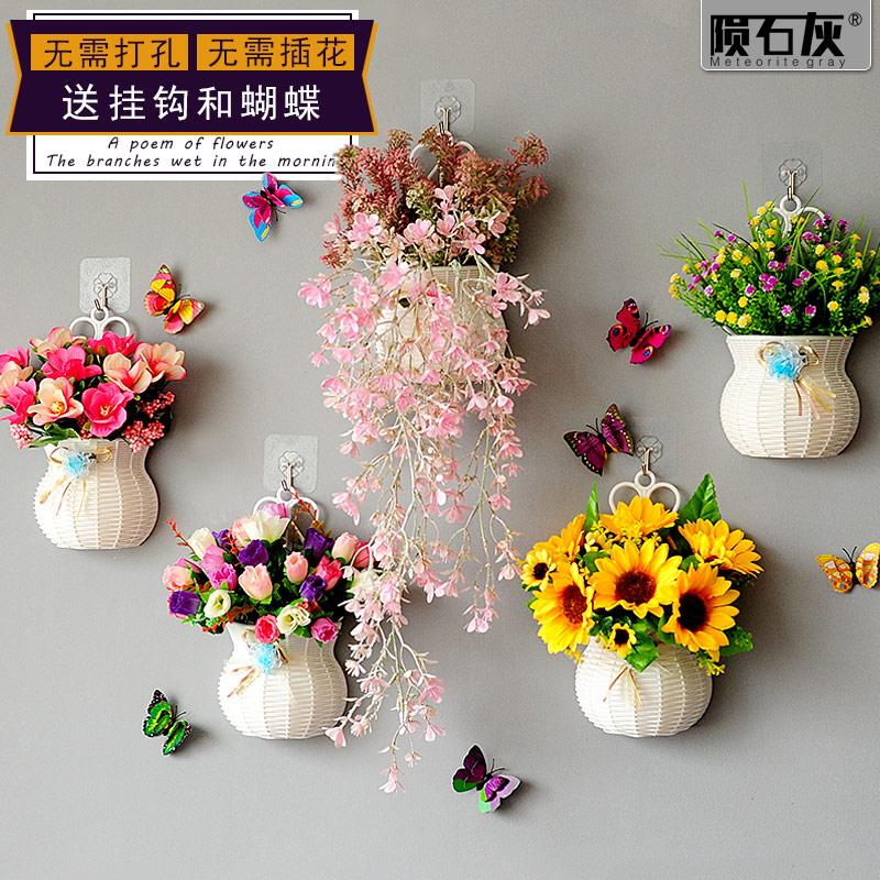 Mua Giỏ hoa treo tường mô phỏng bộ hoa trang trí nhà hàng Tết Hoa ...