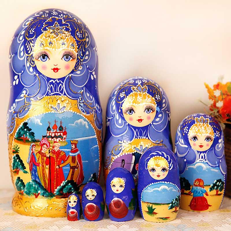 Nga sơn matryoshka 7 lớp sáng tạo món quà sinh nhật giáng sinh và năm mới du lịch kỷ niệm sơn trang trí nhà cửa