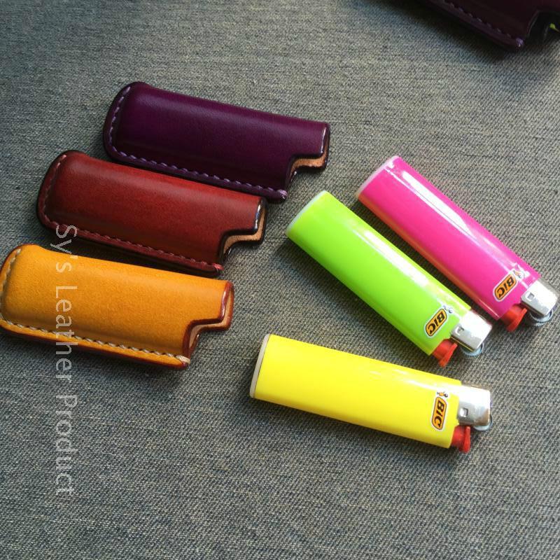 Bic bic j3 ròng rọc bật lửa dùng một lần bao da hàng da handmade nhập khẩu da rám nắng thực vật không chứa bật lửa