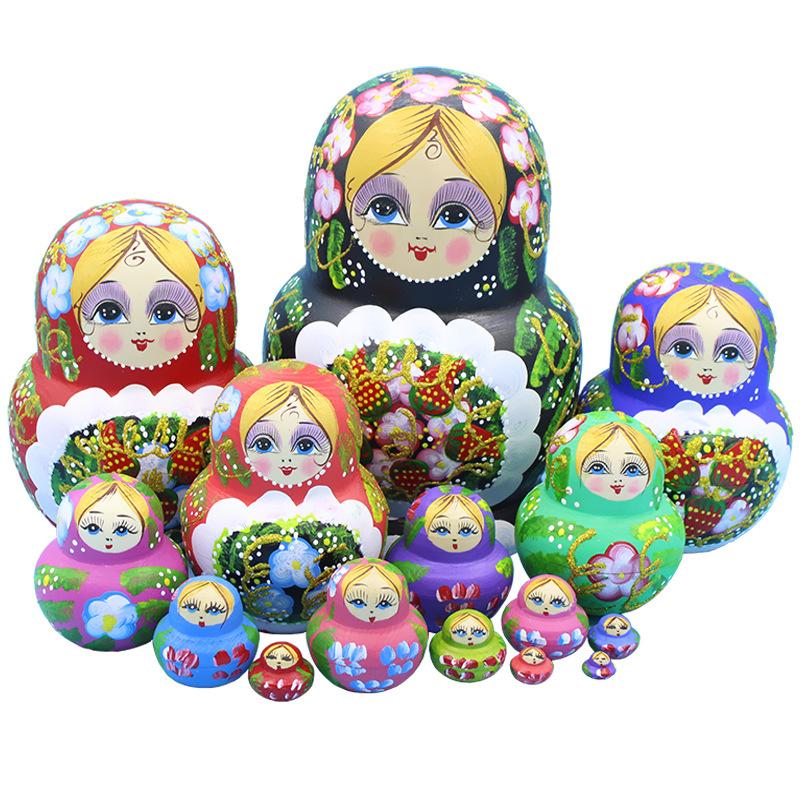 Matryoshka 15 tầng của Nga 15 tầng thủ công đích thực vẻ đẹp đặc trưng và quà tặng trẻ em trang trí quà tặng thủ công 2413