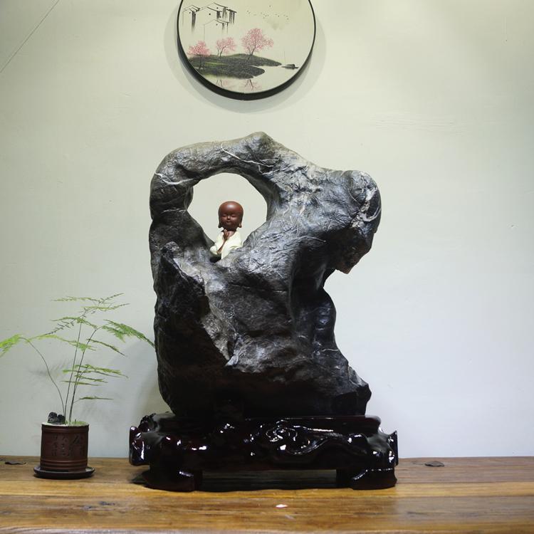 Trang trí đá Lingbi tự nhiên đá thô phòng khách phòng khách Bonsai Taihu Stone Office Xuangan Town House Loc -Water Stone Stone