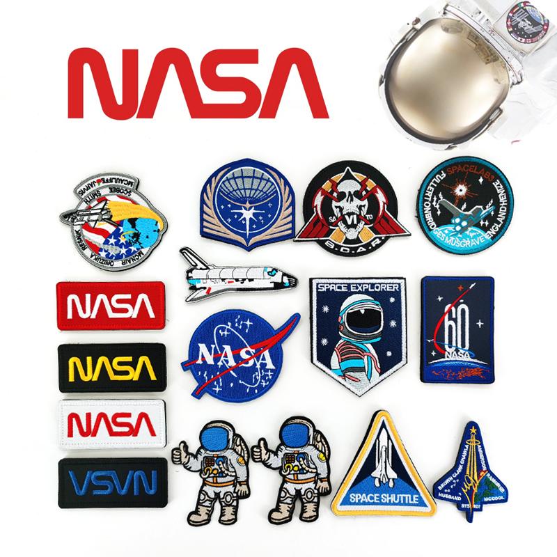 Apollo NASA Chuyến bay vũ trụ Phi hành gia Hoa Kỳ Thêu Velcro Armband Huy hiệu Logo Tổng hành chính Phi hành gia