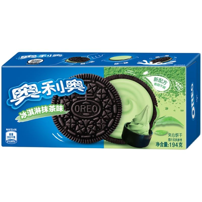 Bánh quy Oreo kem sandwich hương vị matcha bao bì nhỏ độc lập đồ ăn nhẹ thơm ngon thông thường 194g