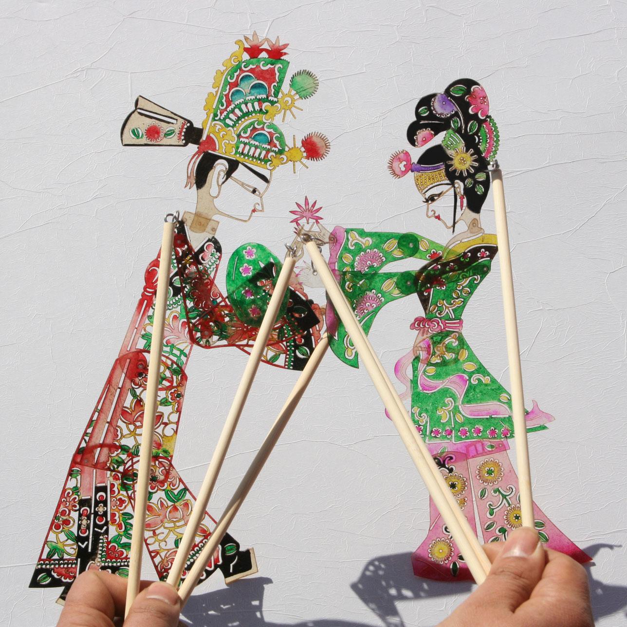 Dân gian -Phong cách thủ công bóng tối Shadow Puppet set Snake lưu niệm tặng quà cho người nước ngoài của người nước ngoài