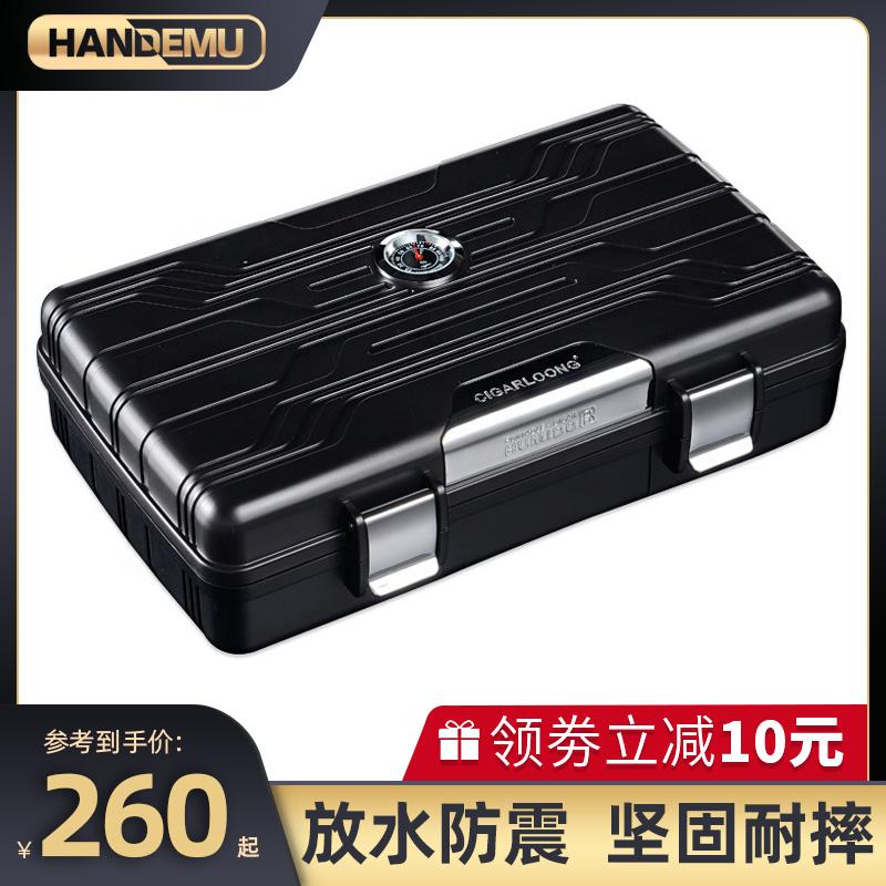 CIGARLOONG Humidor Humidor Du Lịch Xách Tay 10 Gói Hộp Đựng Xì Gà Humidor Humidor