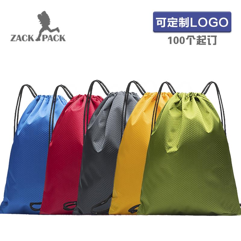 Zackpack thể thao túi vải Oxford chống thấm nước Túi in logo tùy chỉnh ba lô dây rút ba lô bóng rổ nam nữ