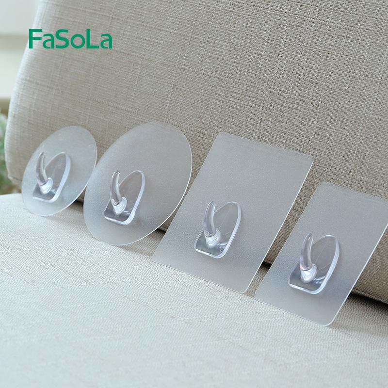 FaSoLa móc trong suốt giá rẻ đấm dính mạnh bếp móc bột tường phòng không có dấu vết dính treo tường