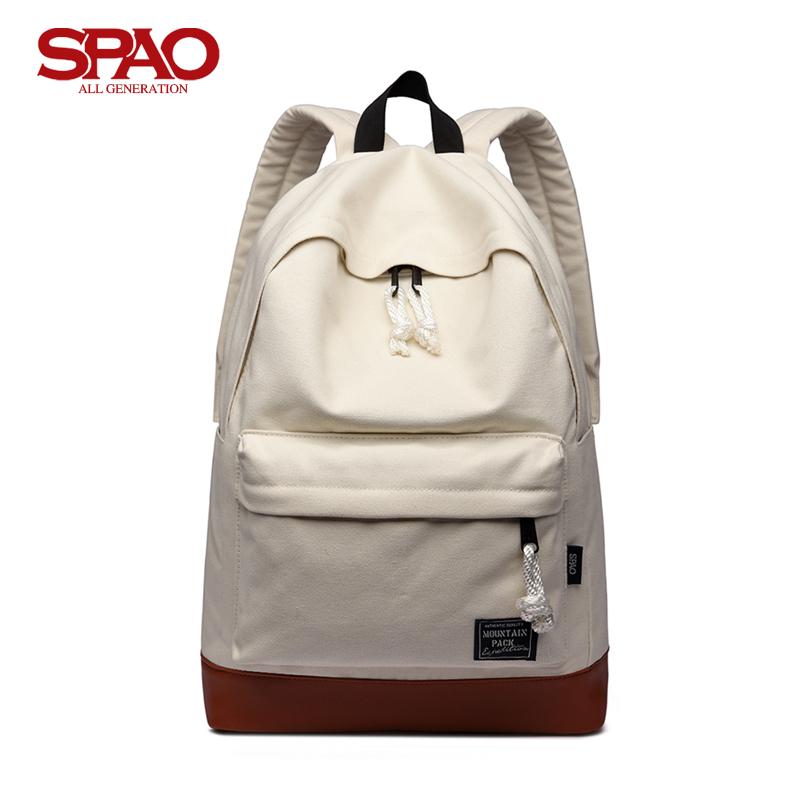 Spao Ba Lô Đại Học Hàn Quốc Học Sinh Trung Học Nam Nữ Đại Học Phong Cách Ba Lô Chống Thấm Nước Túi Máy Tính 15.6 Inch