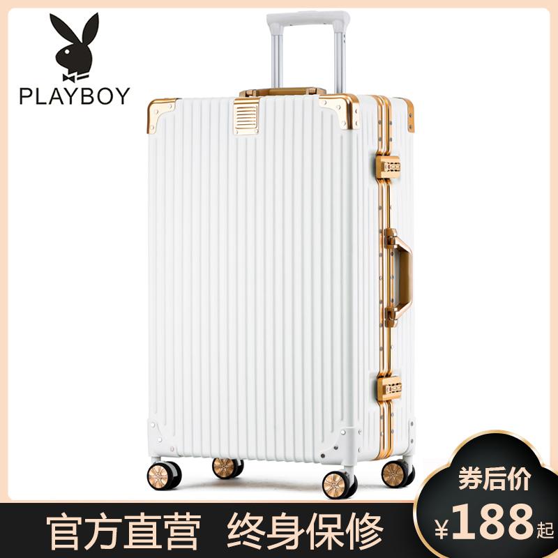 Playboy Hành Lý Xe Đẩy Ốp Lưng Nữ 24 Inch Nam Đa Năng Bánh Xe Du Lịch 26 Mật Khẩu 20 Nội Trú Bao Da bền