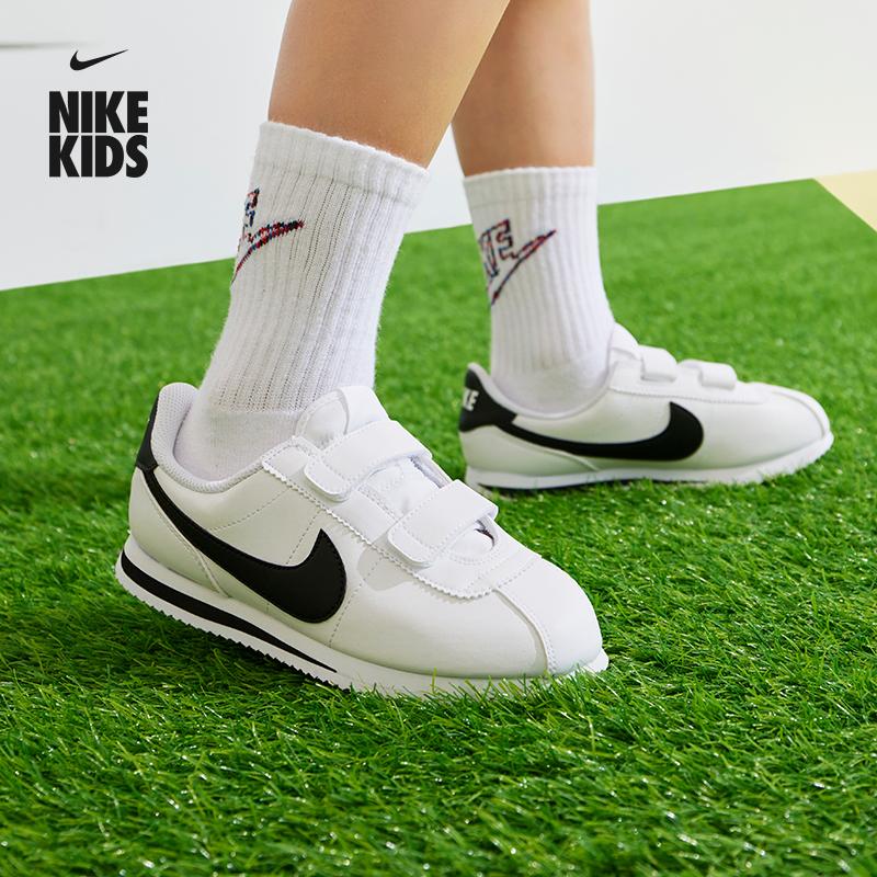 Nike Nike chính thức cho bé trai CORTEZ Giày thể thao mùa đông Velcro đệm dễ mang vào và cởi ra 904767