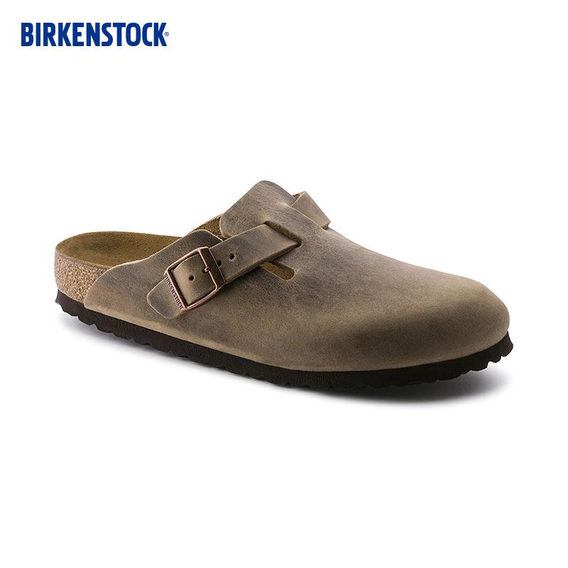 Giày BIRKENSTOCK Baotou áo khoác ngoài dép nam nữ cùng kiểu dáng dép Boston series