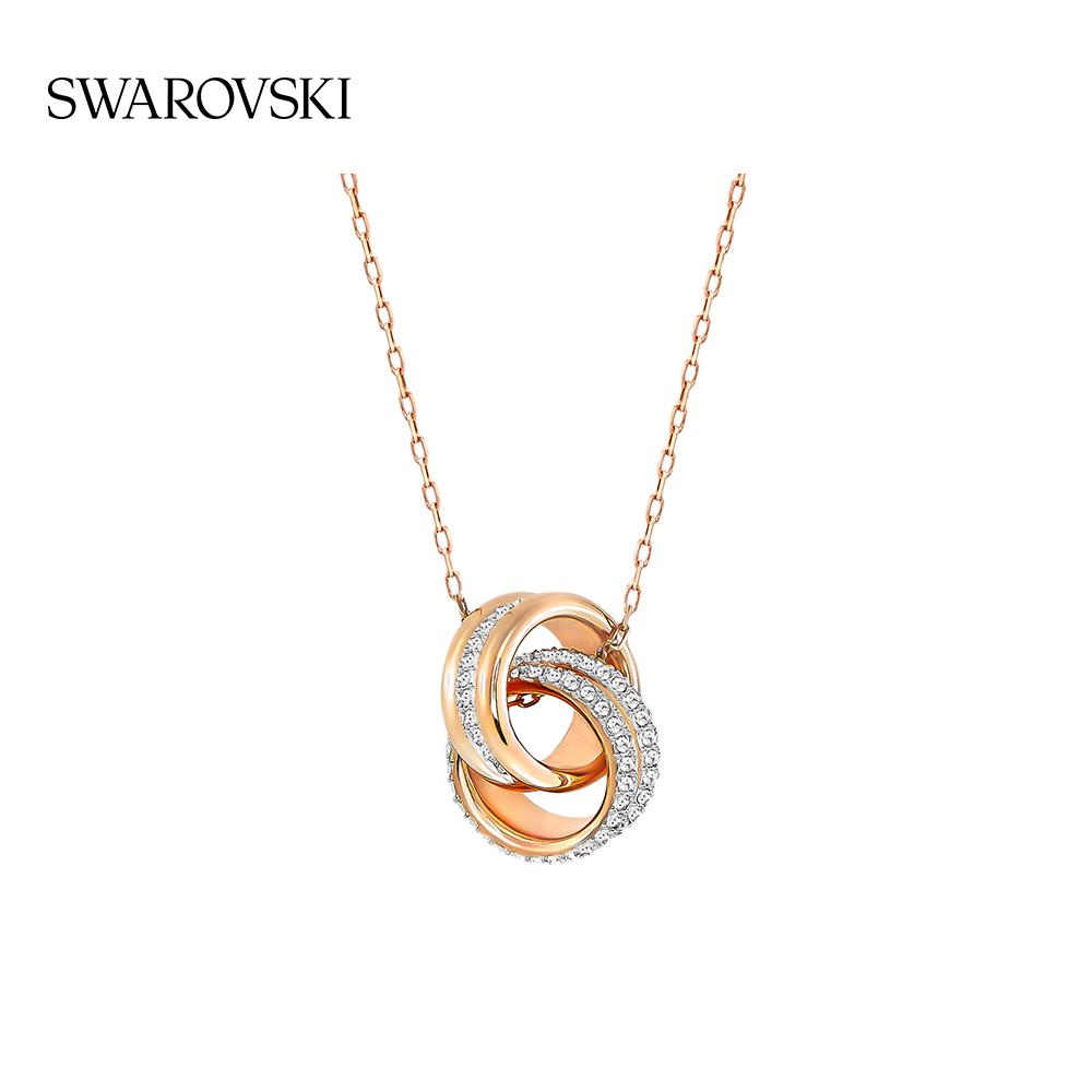 Swarovski THÊM Vòng Cổ Thời Trang Dệt Kim Ba Chiều Chuỗi Xương Đòn Nữ Quà Tặng Giáng Sinh