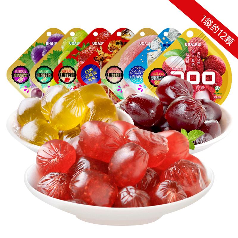 UHA Yuha Nước Gummy Cool Lulu Hương Vị Trái Cây Kẹo 52G Nước Trái Cây Nước Bột Bột Giấy Kẹo Hạnh Phúc Đồ Ăn Nhẹ Giáng Sinh