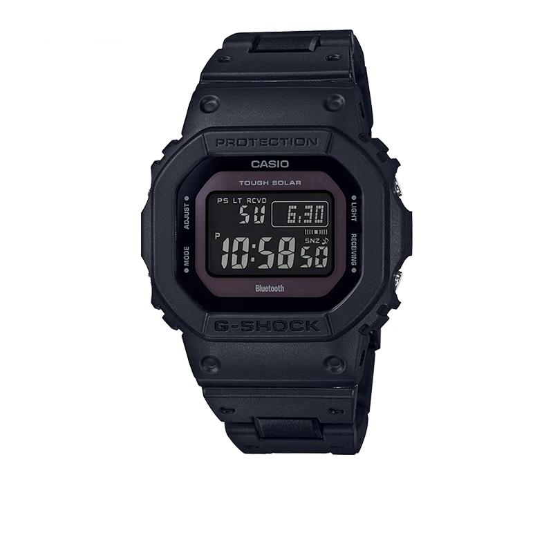 CASIO Đồng hồ Casio nam G-SHOCK năng lượng mặt trời chống thấm nước sóng điện đồng hồ mặt vuông nhỏ phong cách cổ điển GW-B5600