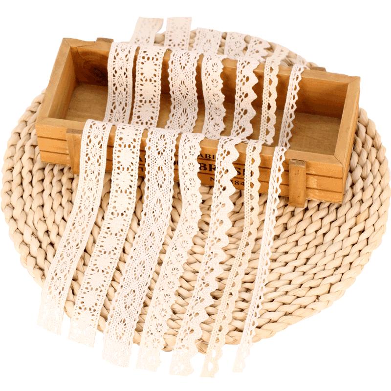 Thắt lưng ren sợi cotton ren ren phụ kiện vải quần áo vải dải chất liệu trang trí handmade DIY dây đai ren