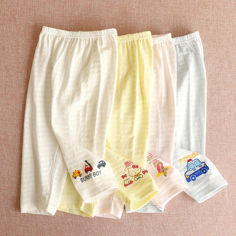 Quần trong trẻ em cotton tre, đồ ngủ mặc nhà cotton mỏng cho bé trai và bé gái, quần vệ sinh mỏng mùa xuân thu đông, quần điều hòa