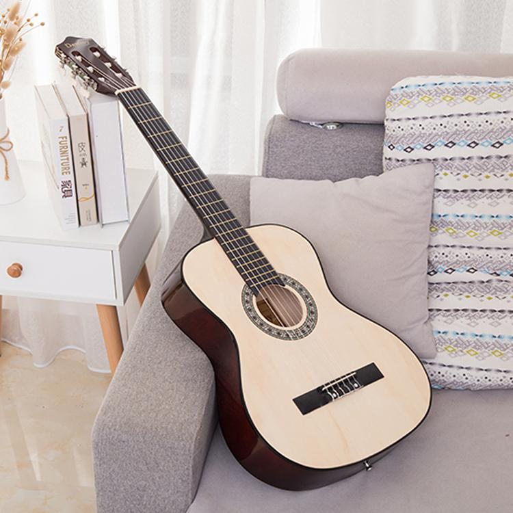 39-inch dây nylon cổ điển acoustic guitar dành cho sinh viên mới bắt đầu guitar mới bắt đầu thực hành nhạc cụ để gửi một bộ đầy đủ các khóa học