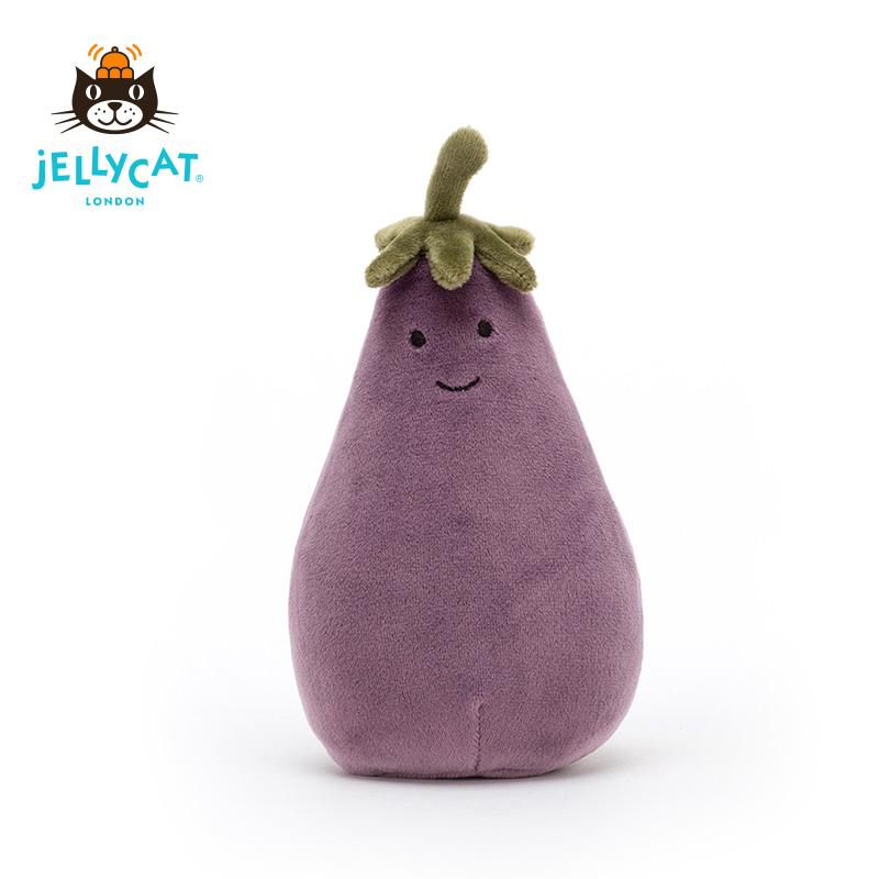 Người Anh JELLYCAT cà tím sống động để đi cùng với búp bê ăn rau đồ chơi sang trọng miễn phí vận chuyển bé búp bê trẻ em