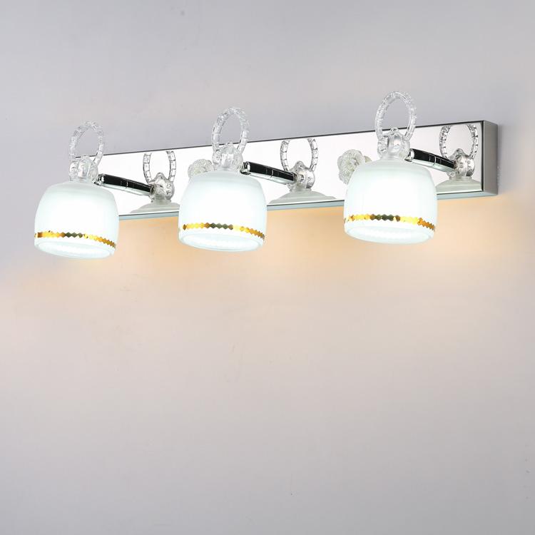 Gương chiếu sáng phía trước phòng bột LED miễn phí đấm thay đồ tối giản hiện đại tiết kiệm năng lượng phòng tắm chống sương mù 2/3/4 đầu đèn chống gỉ