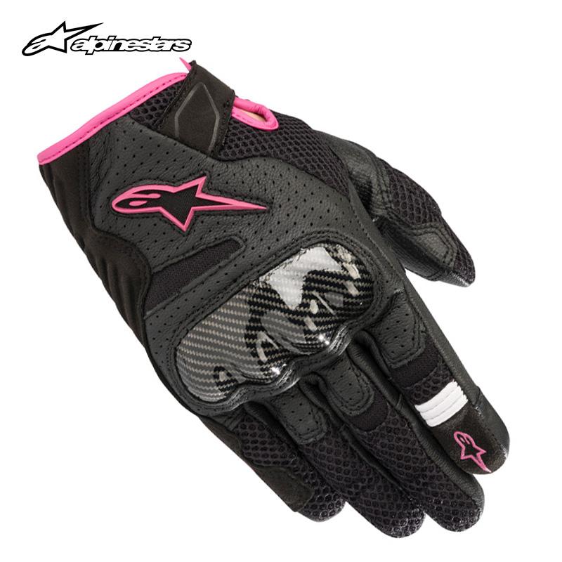 Một ngôi sao alpinestars nữ găng tay xe máy mùa hè da cừu đi xe máy găng tay da SMX-1 v2