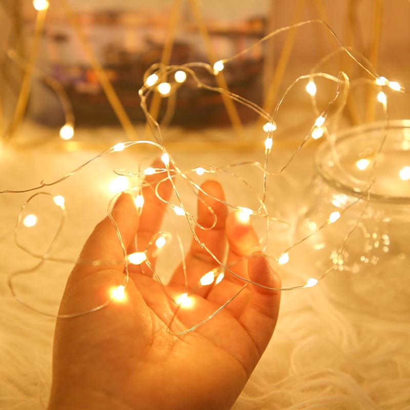 Đèn đồng LED Little Light Light String Sky Star Cây Giáng sinh Trang trí Ngôi sao ánh sáng sinh nhật Ánh sáng