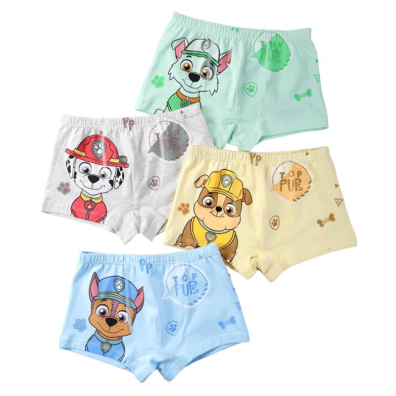 Paw Patrol Quần Lót Trẻ Em Bé Trai Cotton Nguyên Chất Quần Sịp Boxer Bé Trai Bé Trai Trẻ Em 3-4 Tuổi 2 Quần Lót Boxer Trẻ Mới Biết Đi