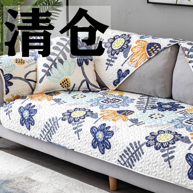 Đệm sofa bằng vải cotton thông thoáng đặc biệt, phổ biến cho mọi mùa, chống trượt, đơn giản, hiện đại, vỏ cotton nguyên chất, đệm Bắc Âu