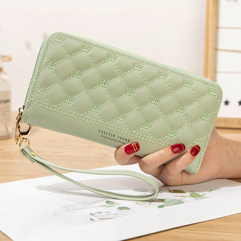 Ví nữ trái tim cô gái Nhật dễ thương 2022 không khí thời trang mới Túi Clutch nữ ví dài in đơn giản