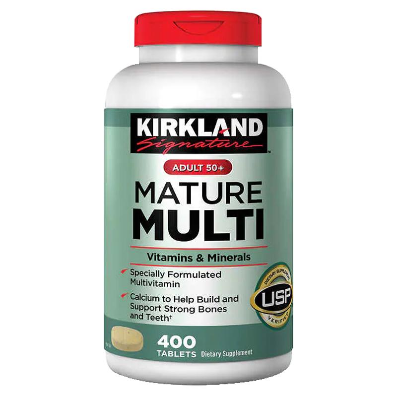 [Tự vận hành] Kirkland Kirkland của Mỹ 50 tuổi + khoáng chất vitamin tổng hợp trung niên và người già 400 viên