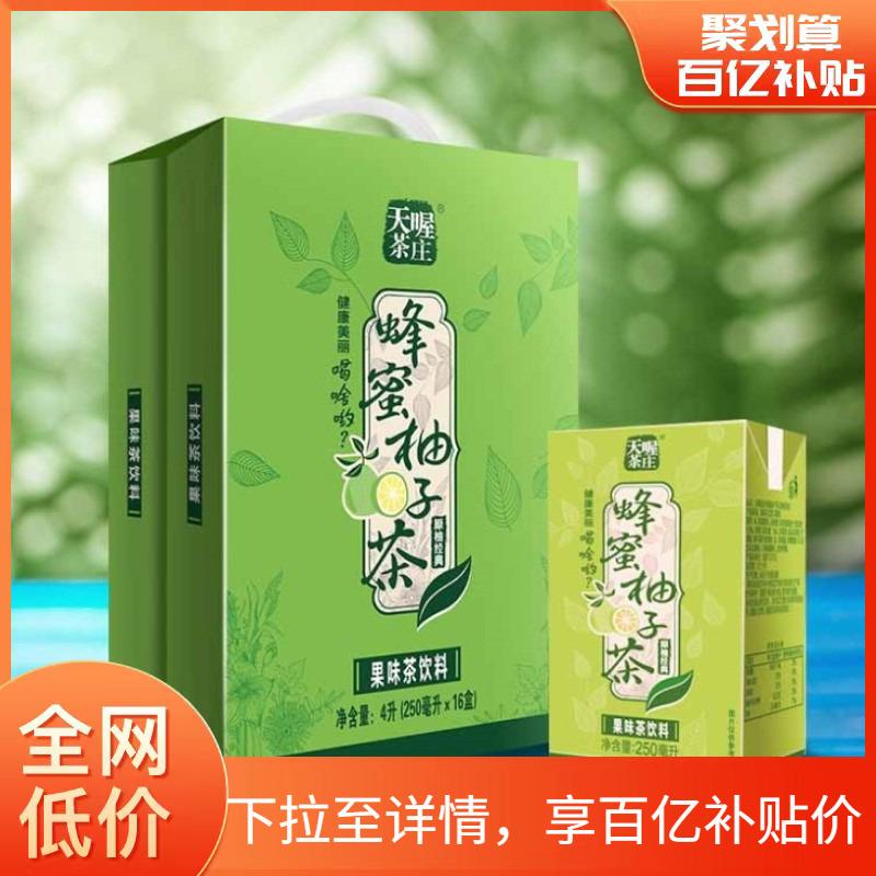 Tenwow Tea House Trà bưởi mật ong 250ml * 16 FCL Nước quà tặng Tết Trung thu Đồ uống Trà trái cây