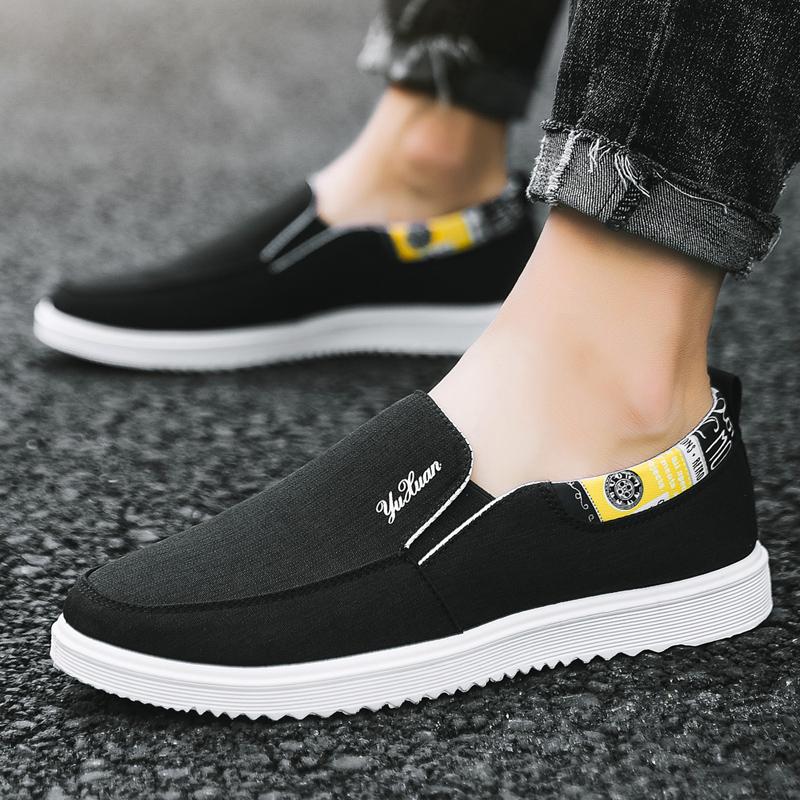 Mùa Hè Cũ Bắc Kinh Giày Vải Nam Phiên Bản Hàn Quốc Hợp Thời Trang Nam Baita Giày Slip-On Cổ Thấp Giày Vải Nam