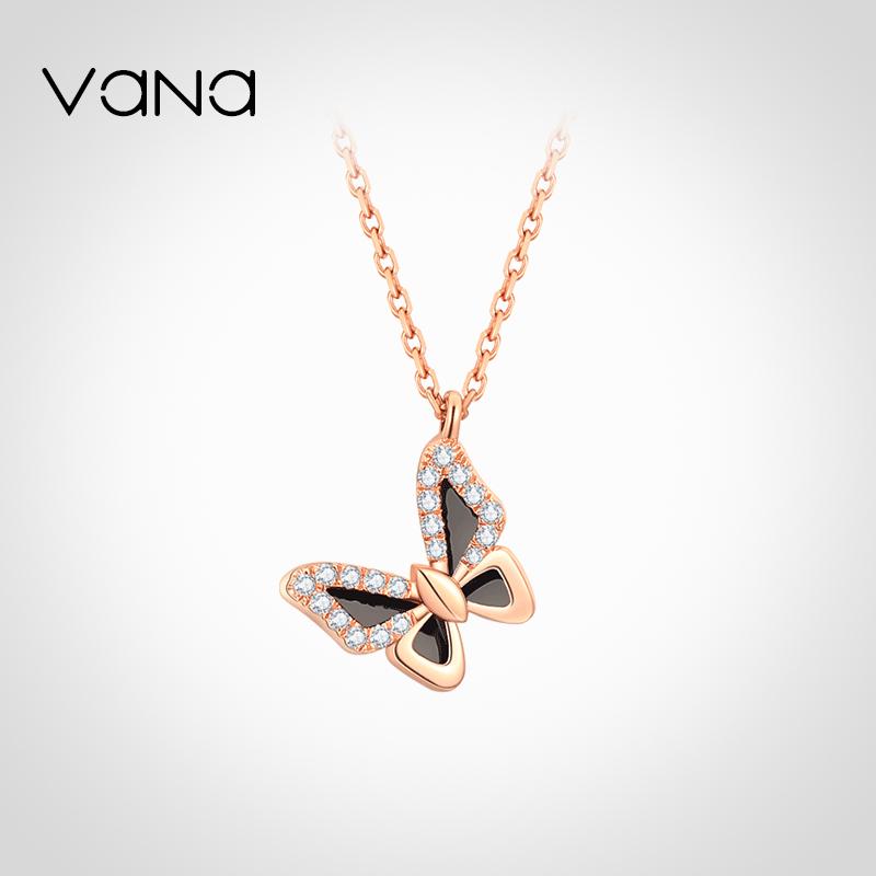 vana2022 mới hợp thời trang sterling bạc vòng cổ bướm nữ ánh sáng sang trọng thích hợp chuỗi xương quai xanh món quà sinh nhật cho bạn gái