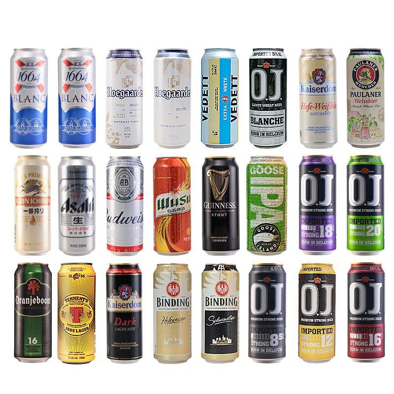 24 lon bia lon 1664 Peach Red Goose Island Budweiser OJ Wusu Fujia White Bear Orange Bomb Bolong Caesar