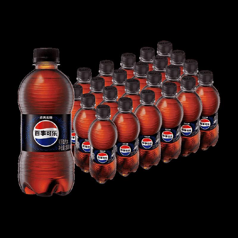 Pepsi-Cola Nước Uống Có Ga Nguyên Chất Không Đường 300Ml * 24 Chai Full Box 0 Đường 0 Thẻ Đóng Gói Ngẫu Nhiên