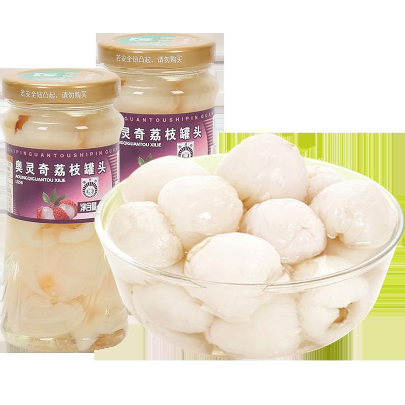 Aolingqi vải thiều đóng hộp trong xi-rô 250g đồ ăn nhẹ trái cây tươi đồ ăn nhẹ tiện lợi cho trẻ em đồ ăn nhẹ nổi tiếng đóng hộp trên Internet