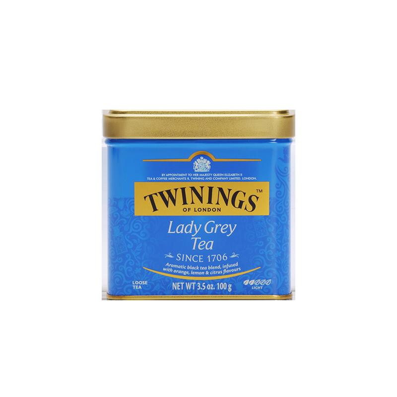 Tangning cổ điển Twinings nhập khẩu trà đen bá tước màu xám 100g trà lỏng trà đen trà bá tước màu xám phong cách Anh