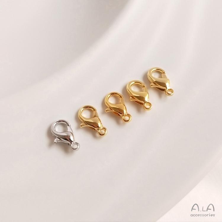 Bảo quản màu sắc phủ vàng 14K vàng thật 18K tôm hùm kẹp trang sức tay thành kết nối mở vòng tự làm phụ kiện chất liệu