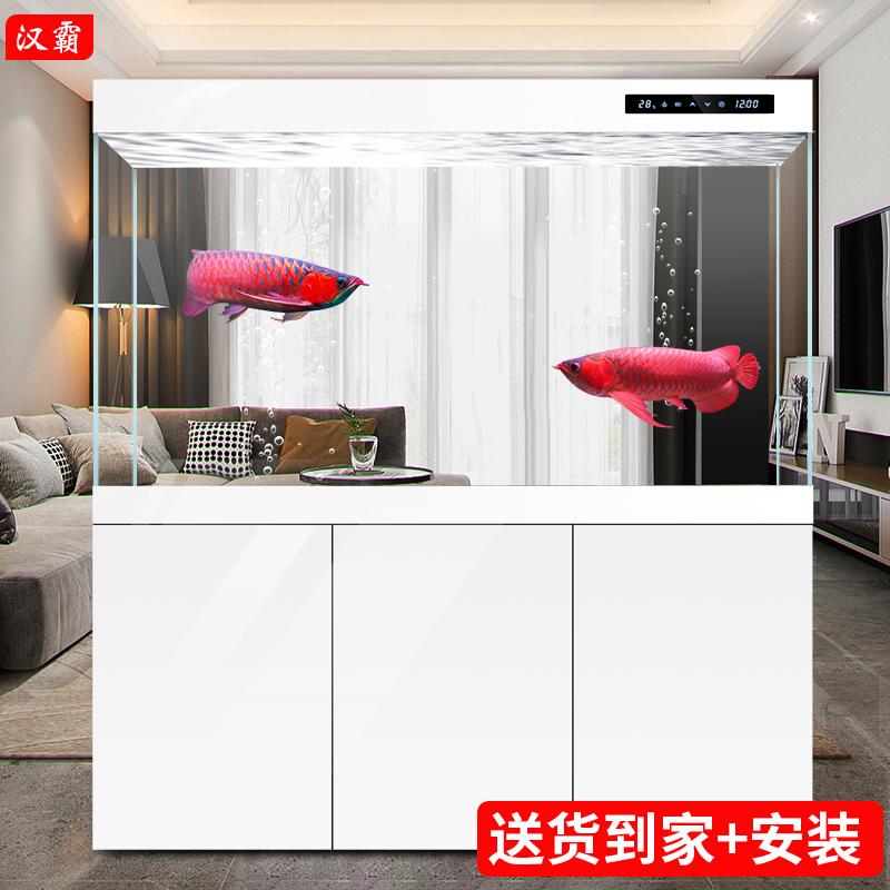 Hangba Super White Glass Tank Phòng khách Phòng khách LỚN RUN RUD RRAD TANK Màn hình Gói cá vàng Gói 2021 Mô hình