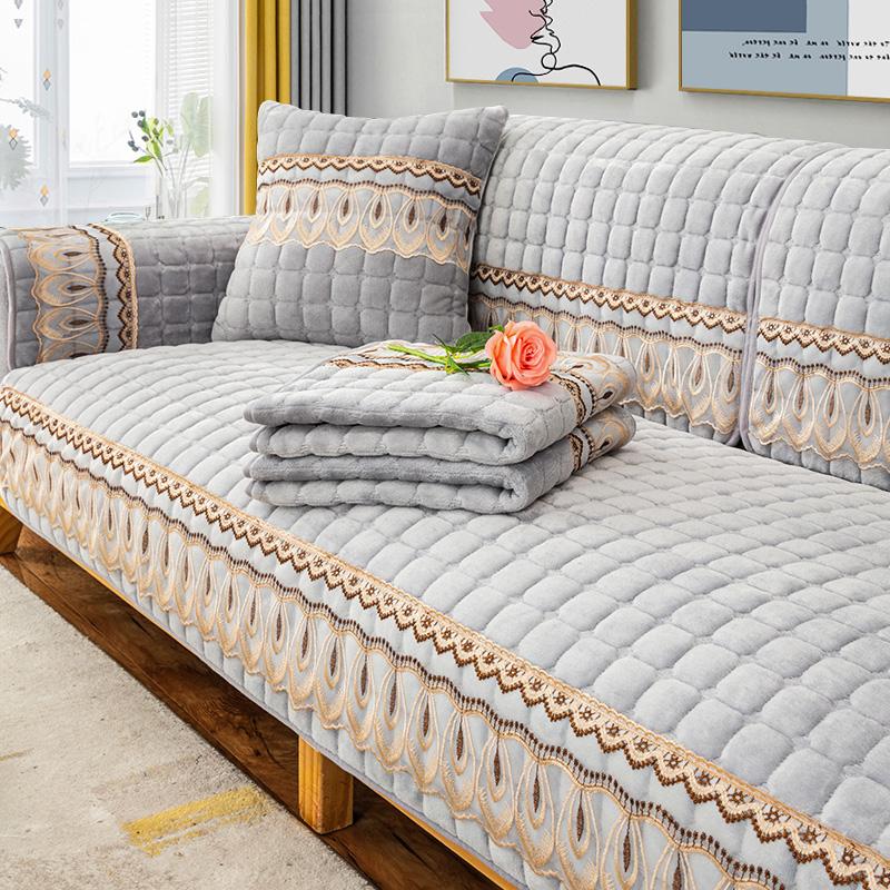 Mùa đông sofa sang trọng pad hiện đại đệm tối giản