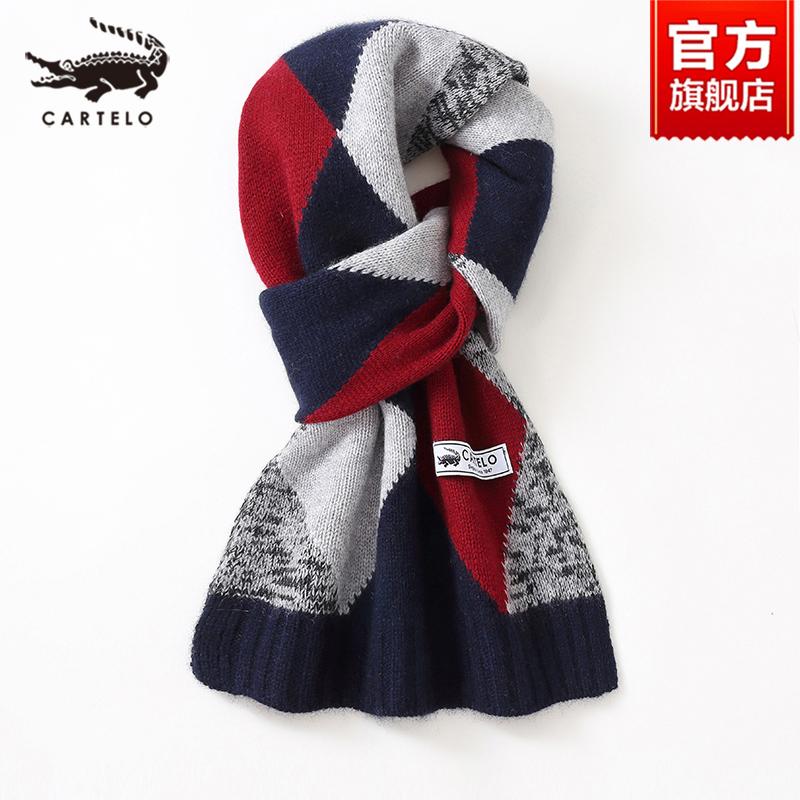 Khăn Cá Sấu Nam Mùa Đông Cao Cấp Quà Tặng Sinh Nhật Cashmere Thời Trang Đa Năng Phong Cách Hàn Quốc Len Dệt Kim Ấm Áp Khăn Quàng Cổ