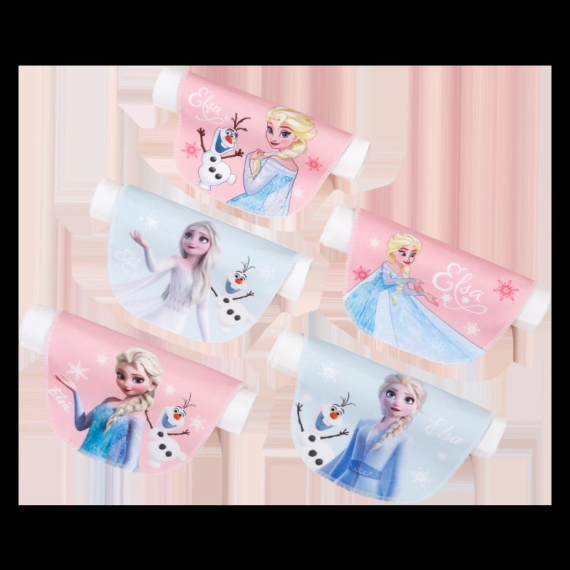 Khăn thấm mồ hôi Disney cho trẻ em, cotton nguyên chất, mẫu giáo, bé trai và bé gái, size lớn, thêu tên, khăn thấm mồ hôi cho bé, Hàn