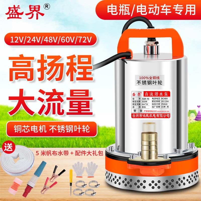 Máy bơm chìm Shengjie DC 12V24V48V60V72 volt pin xe điện trang trại nhỏ máy bơm thủy lợi