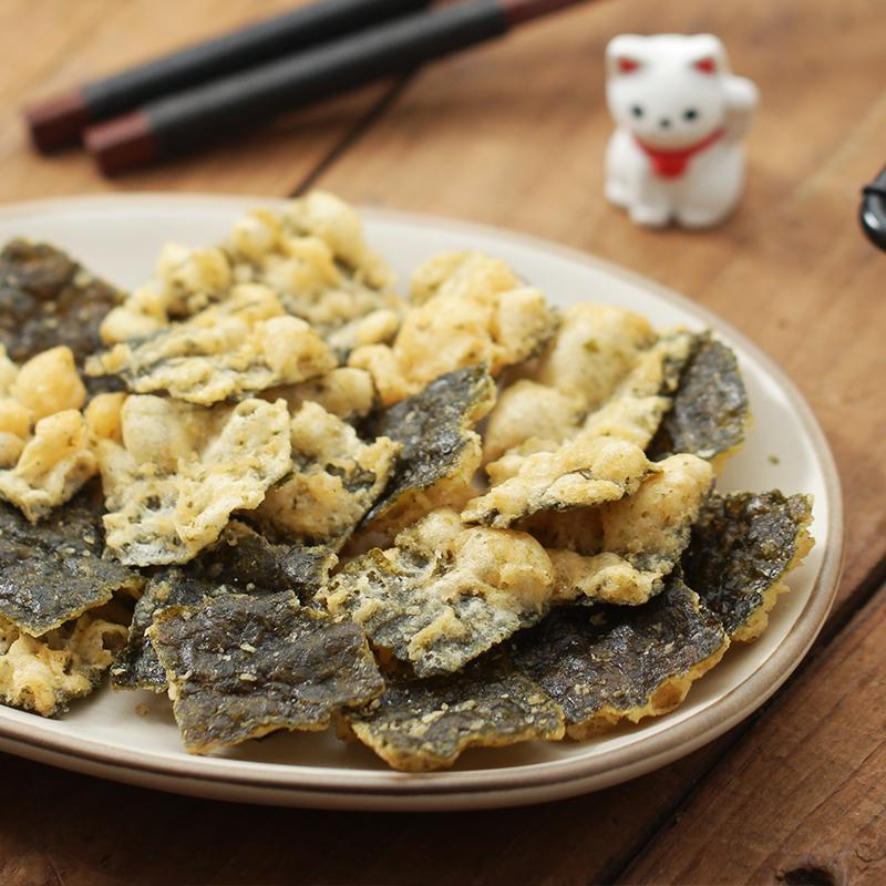 Omori House Rong Biển Tempura Xanh Vị Wasabi Rong Biển Giòn Hương Vị Nhật Snacks Thường Phồng 40g