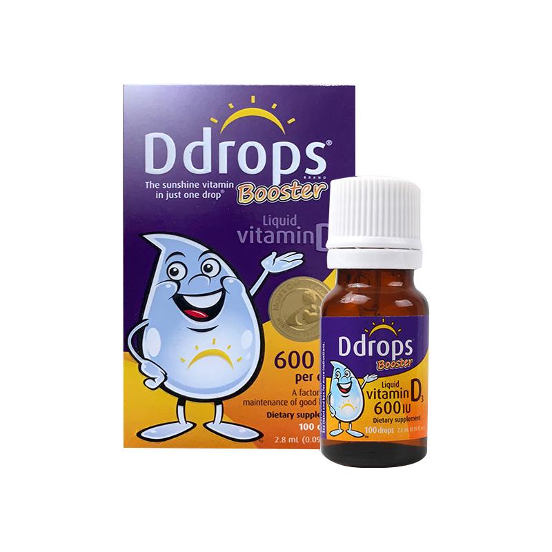 Ddrops vitamin D3 giọt 600IU 100 giọt 2,8ml nước uống trẻ em toàn diện