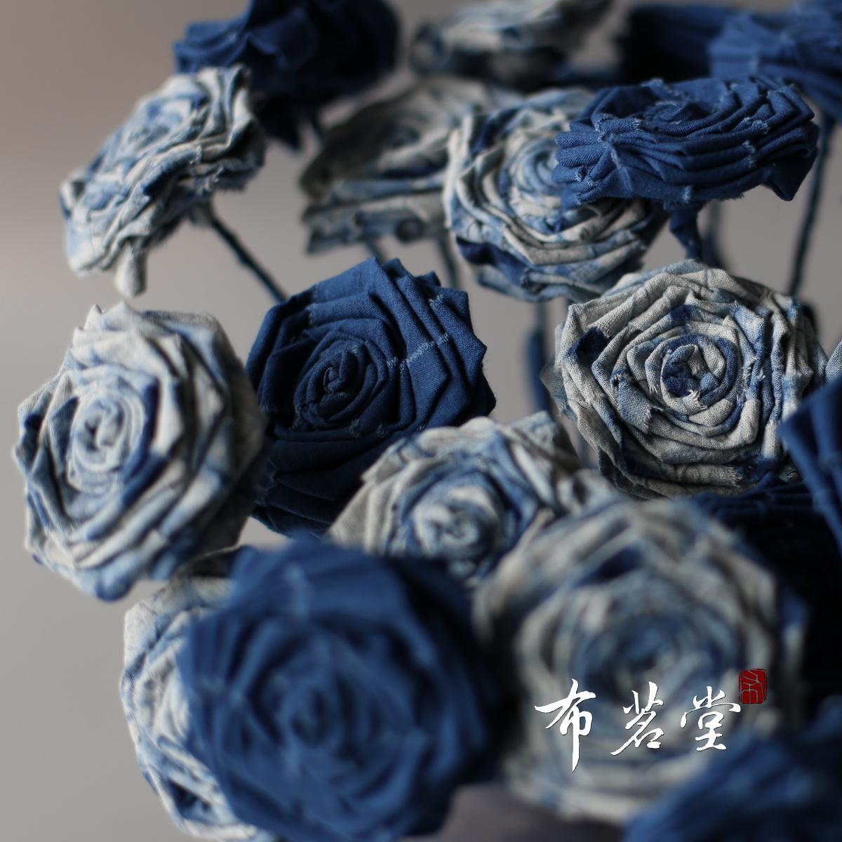 Frambutang Handmade Fabric Rose Plant Dye Thuốc nhuộm Handmade Nghệ thuật Hoa hoa Trang trí nhà sắp xếp hoa