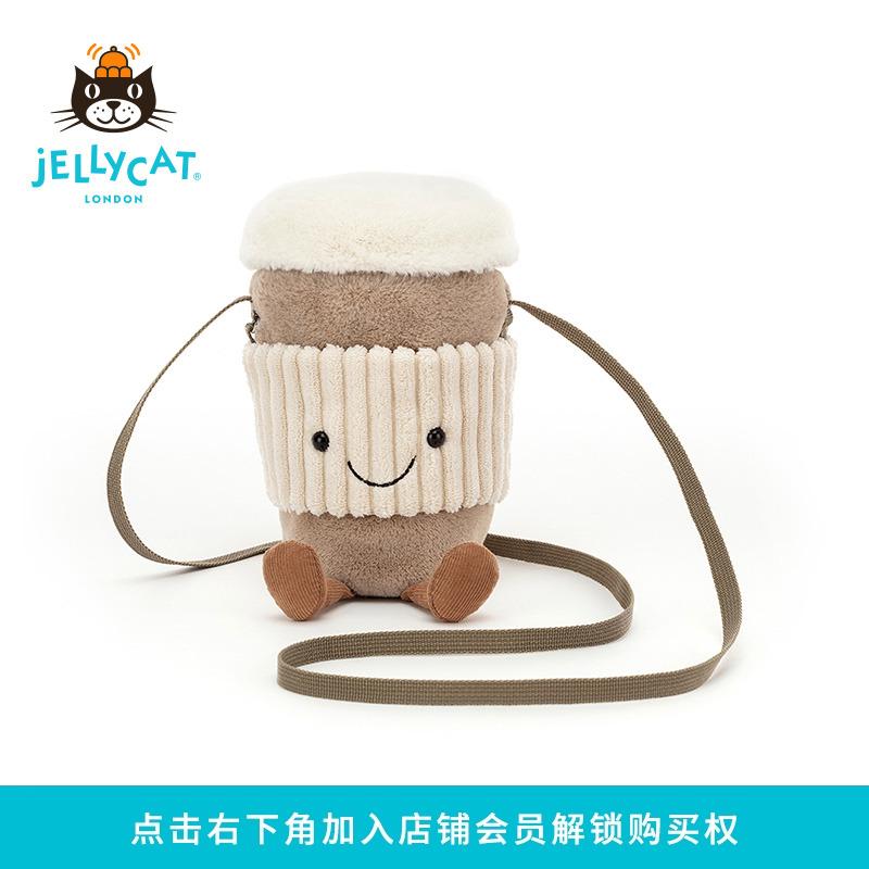 Anh Jellycat vui nhộn cà phê cốc túi đồng hành búp bê trẻ em dễ thương đồ chơi sang trọng quà tặng