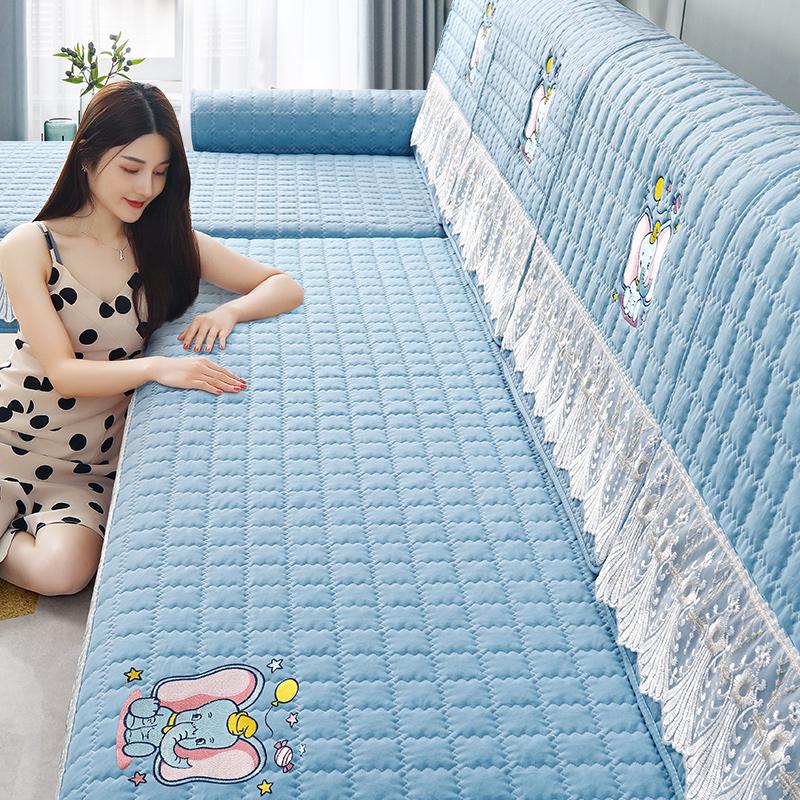 Đệm sofa không bóng, đệm ngồi đa năng bốn mùa, đệm chống trượt, vỏ bọc đa năng trọn gói, khăn vải mới 2023