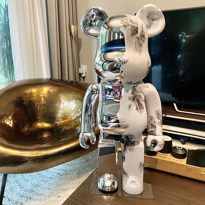 Bearbrick1000% bạo lực gấu khối xây gấu mẫu phòng khách lớn trang trí hợp thời trang búp bê búp bê quà tặng sinh nhật